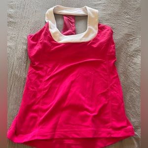 Lululemon Athletica! Pink/white top